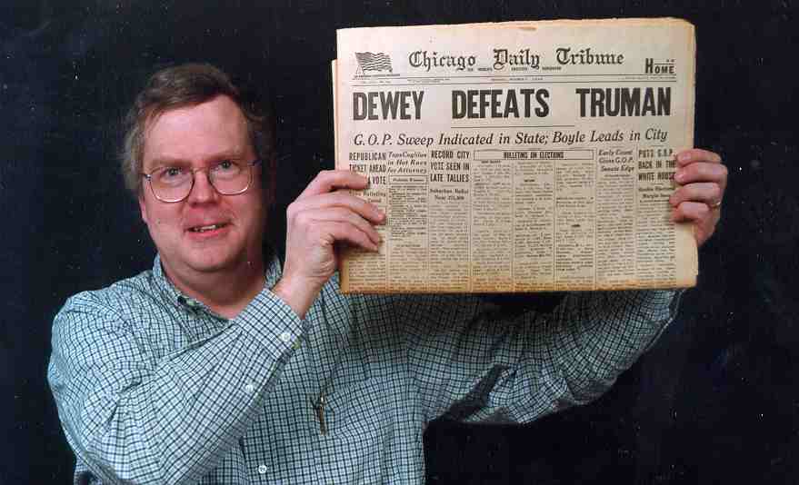 Owen Youngman and the infamous Tribune he bought on eBay.