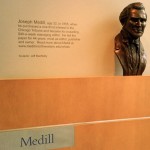 Joseph Medill bust at Medill